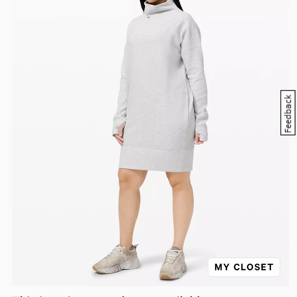 Lululemon: gray sweater dress size 4